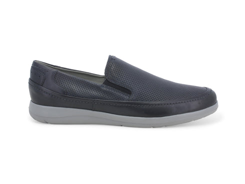 Melluso Scarpe Uomo Estive due Elastici Slip-on Pelle Blu U55364-233740